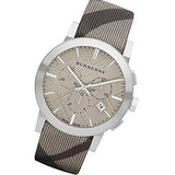 Burberry The City Smoked Brown Dial Brown Leather Strap Watch for Men - BU9361