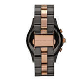 Marc Jacobs Blade Chronograph Grey Dial Two Tone Steel Strap Watch for Women - MBM3180