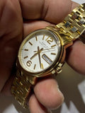 Marc Jacobs Fergus White Dial Two Tone Steel Strap Watch for Men - MBM5079