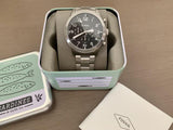 Fossil Pilot Chronograph Black Dial Silver Steel Strap Watch for Men - FS5141