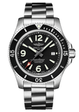 Breitling Superocean Automatic 44mm Black Dial Silver Steel Strap Watch for Men - A17367D71B1A1