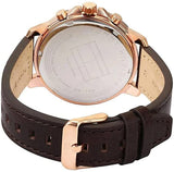 Tommy Hilfiger London Chronograph Blue Dial Brown Leather Strap Watch for Men - 1791532