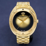 Versace Shadov Quartz Gold Dial Gold Steel Strap Watch for Women - VEBM00618