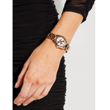 Guess G-Twist Rose Gold Dial Rose Gold Steel Strap Watch for Women - W1082L3