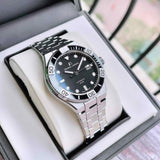 Maurice Lacroix Aikon Venturer Black Dial Silver Steel Strap Watch for Men - AI6058-SS002-330-1