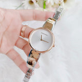 Calvin Klein Seduce Silver Dial Two Tone Steel Strap Watch for Women - K4E2N61X