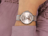 Tommy Hilfiger Angela Chronograph Pink Dial Two Tone Steel Strap Watch for Women - 1782127