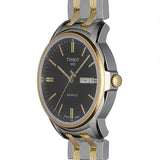 Tissot Automatics III Day Date Black Dial Two Tone Steel Strap Watch For Men - T065.430.22.051.00