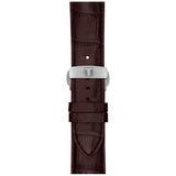 Tissot Luxury Powermatic 80 Silver Dial Brown Leather Strap Watch For Men - T086.407.16.031.00